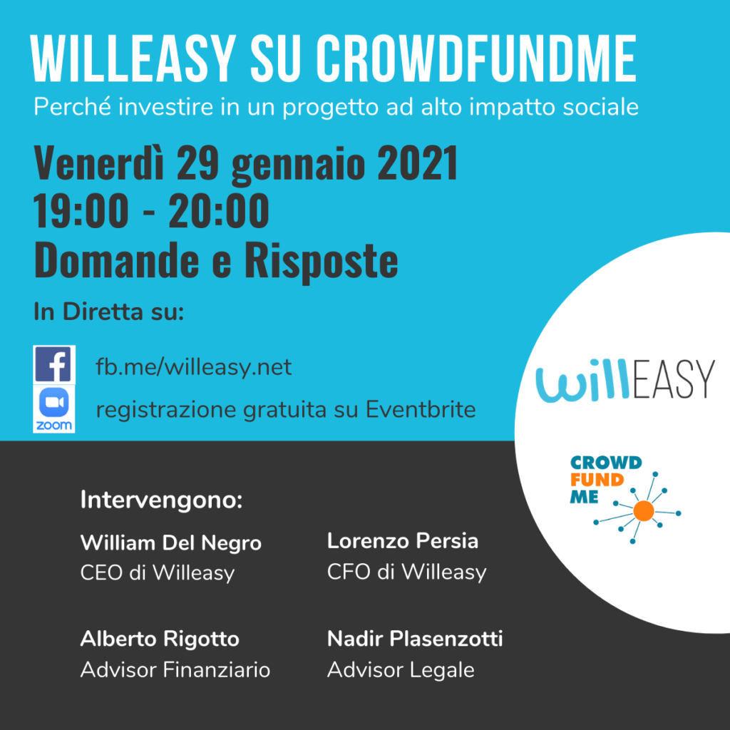 Willeasy su crowdfundme domande e risposte